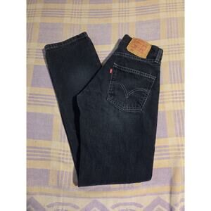 Vintage 501 XX Levis 27 x 32 USA 90s Jeans Y2K Black Mexico Tag 0377 Faded